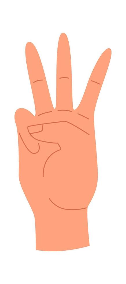 Hand flat icon Showing different fingers Icon vector