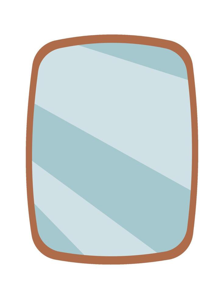 Modern decorative wall mirror flat icon Flat Illustration vector