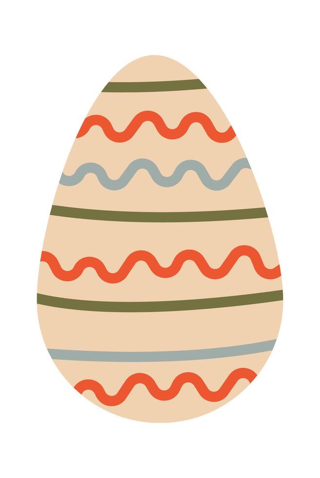 Handmade flat icon Painted eggs for easter Flat Illustration vector
