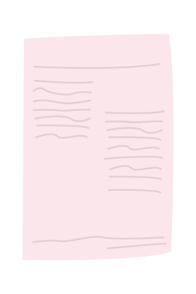 Paper with notes flat icon Education vector