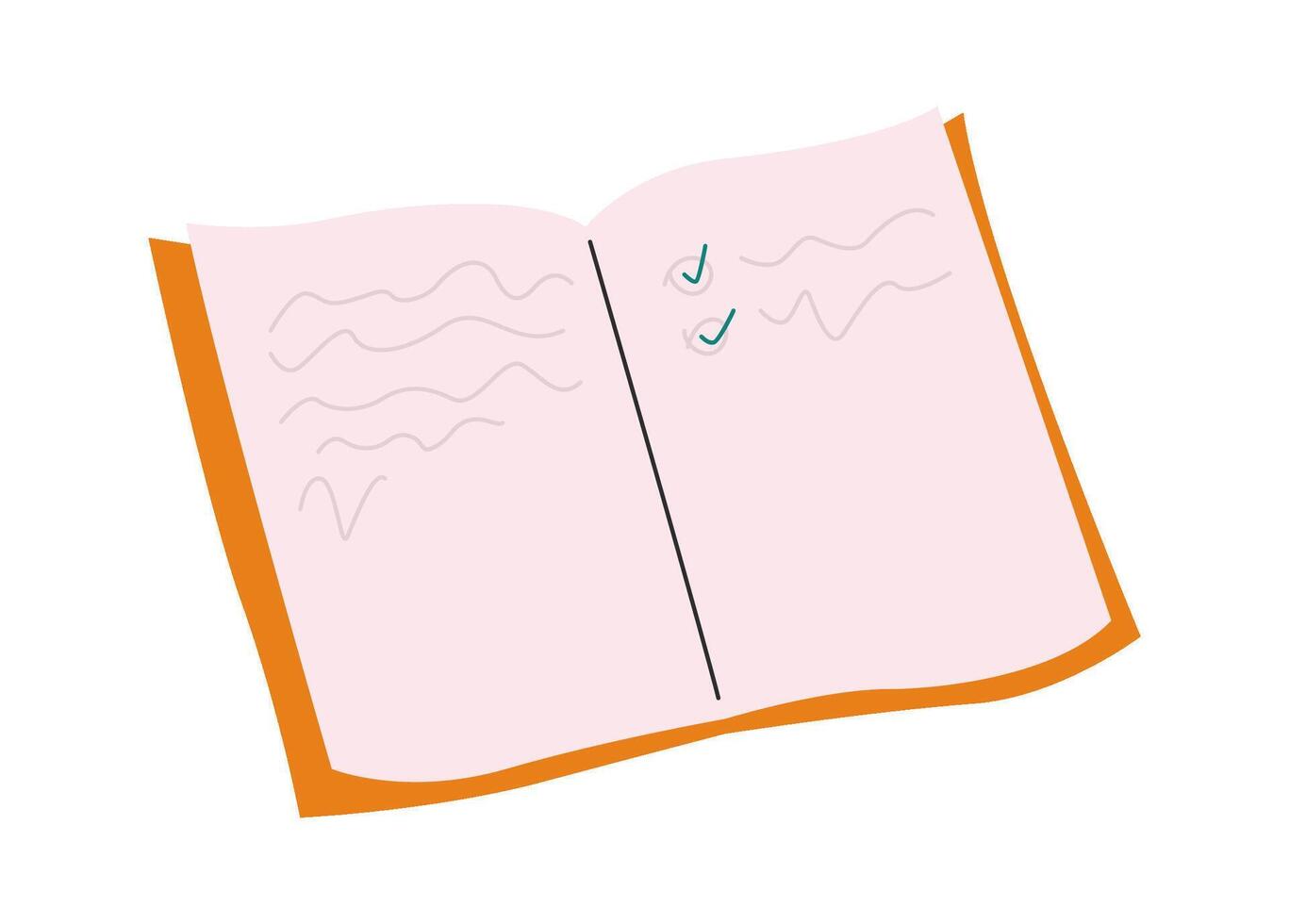 Book flat icon To do list Learning at school vector