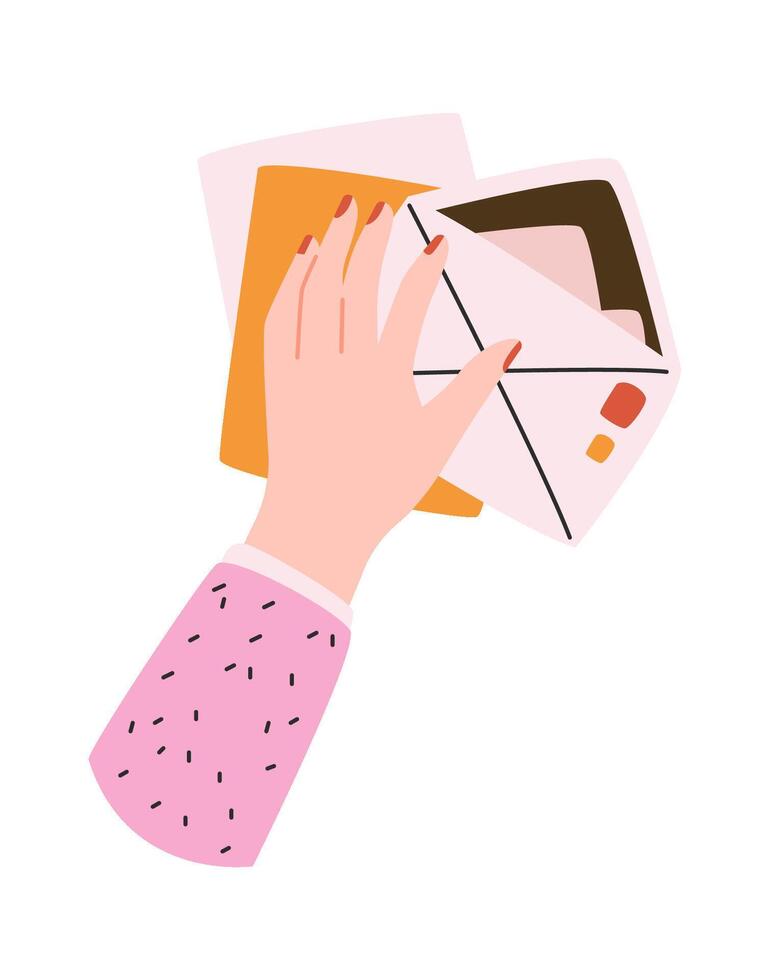 Hands with documents flat icon vector