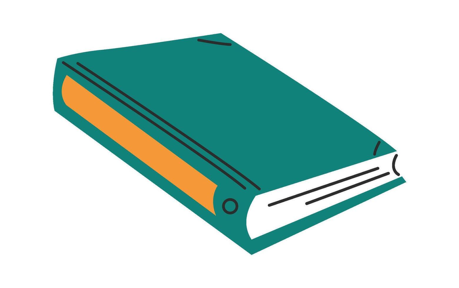 Closed book flat icon Learning at school Flat Illustration vector