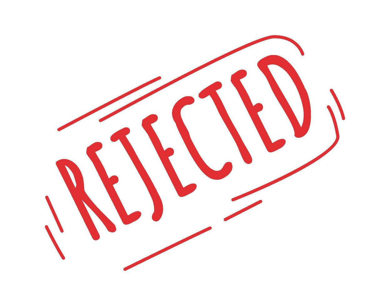 Signboard flat icon Stamp rejected vector