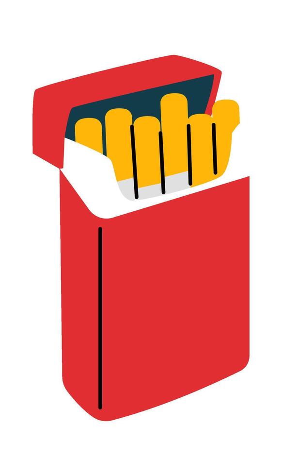 Cigarettes flat icon Unhealthy habit vector