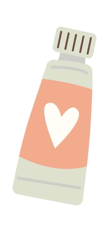 Acrylic paint in tube flat icon vector
