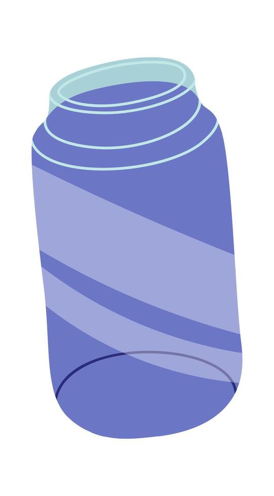 Glass jar for drinks flat icon vector