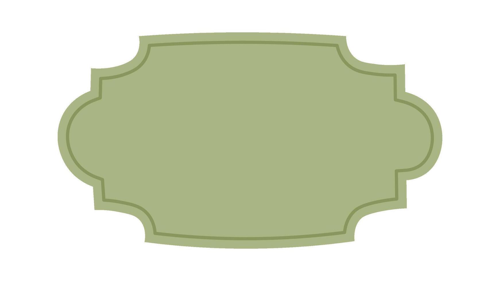 Green background flat icon Traditional frame for pictures Illustration vector