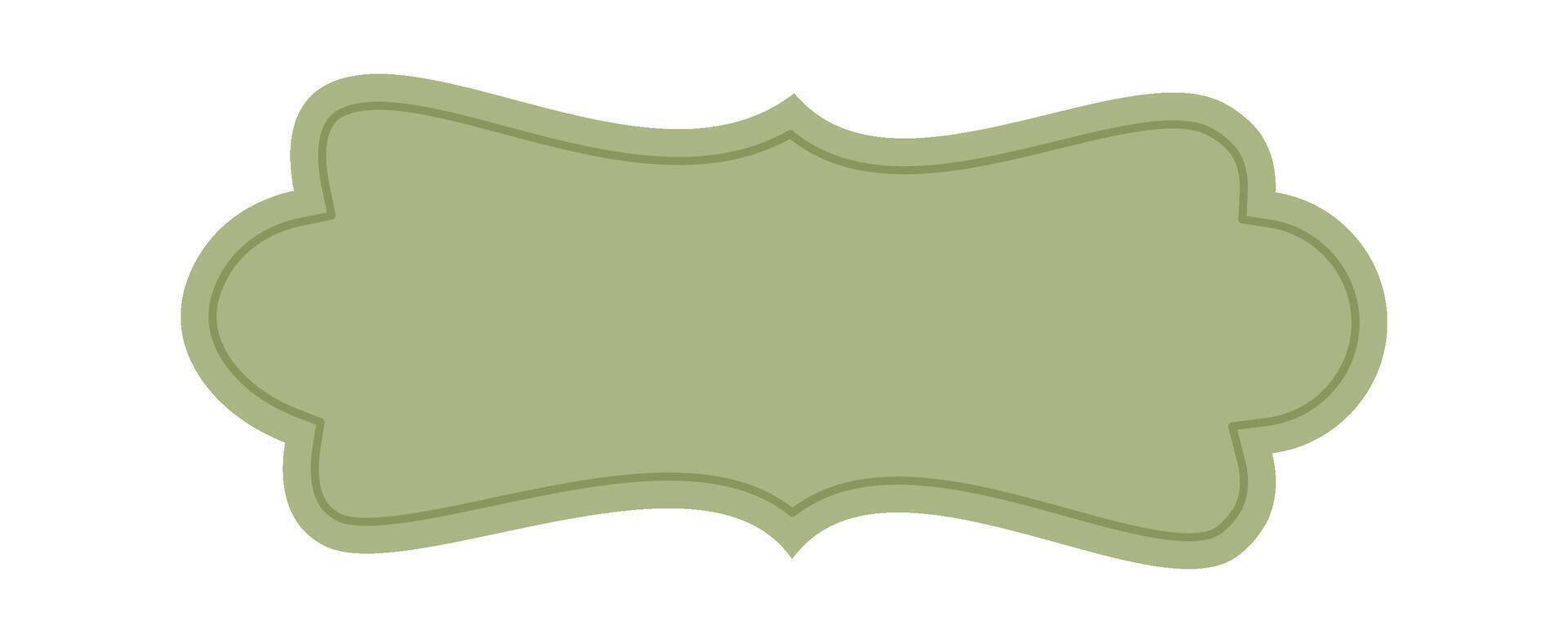 Green background flat icon Traditional frame for pictures Flat Illustration vector