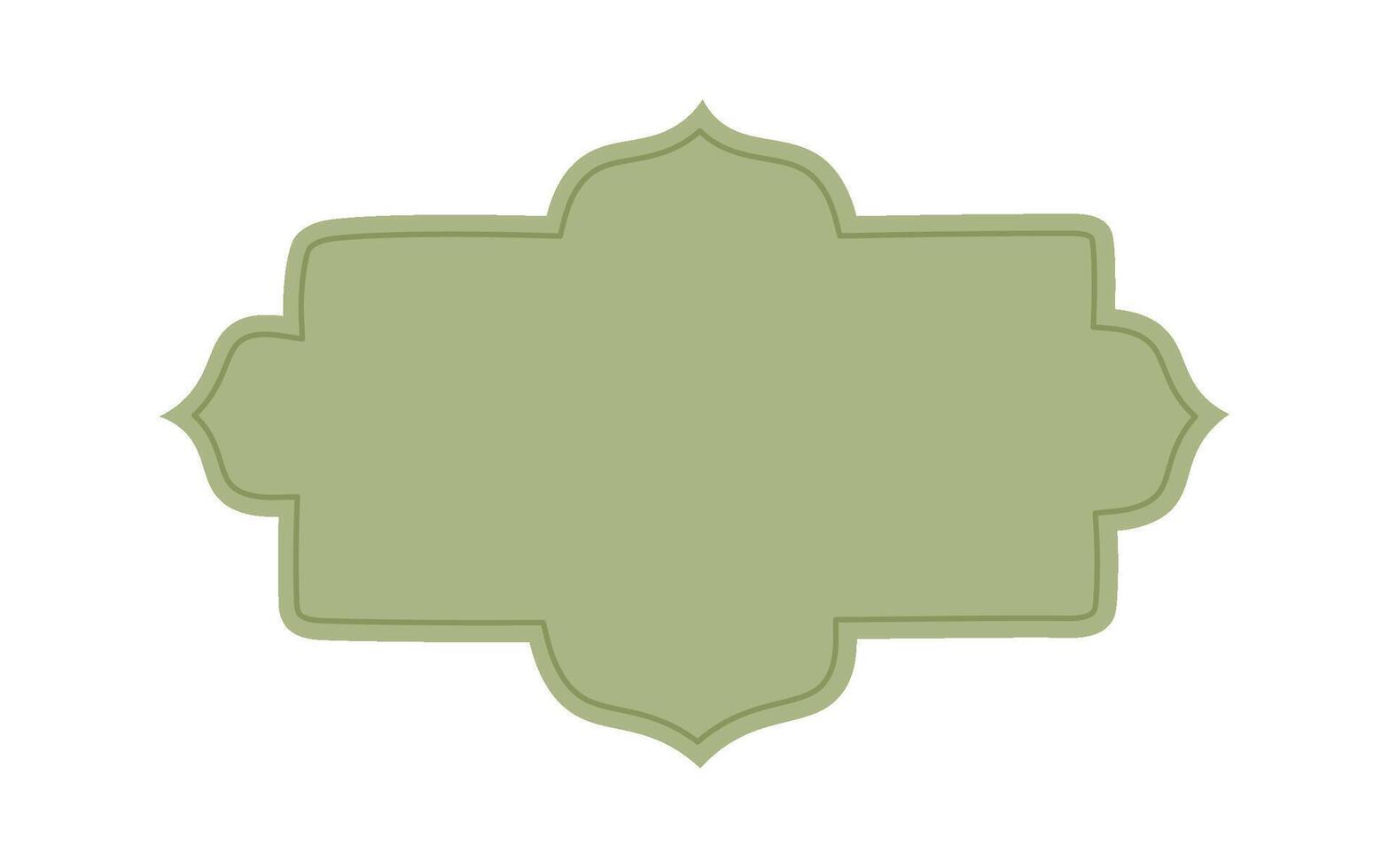 Green background flat icon Traditional frame for pictures Icon vector