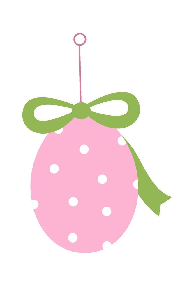 Cute easter egg flat icon Spring holiday Garden decor element Flat Illustration Icon vector
