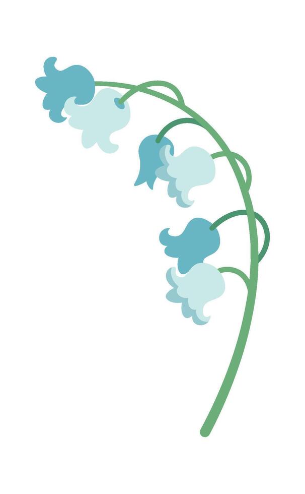 Elegant spring flower flat icon May bell vector