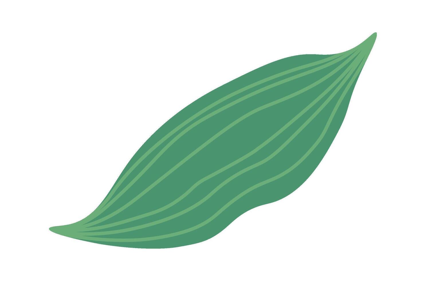 Leaf spring flower flat vector