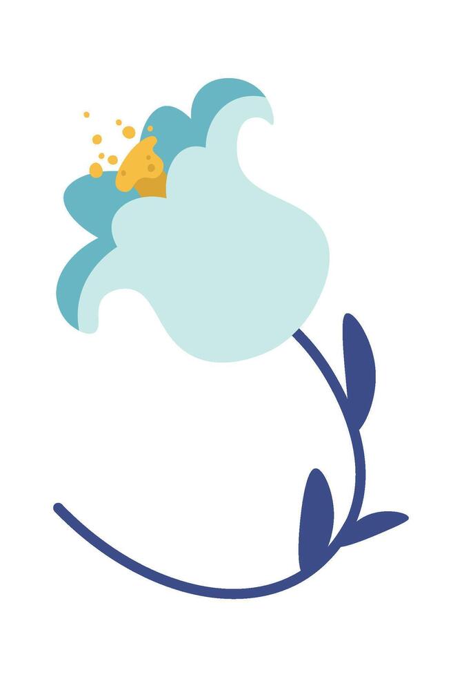 Bell-shaped flower flat icon Spring lily of valley vector
