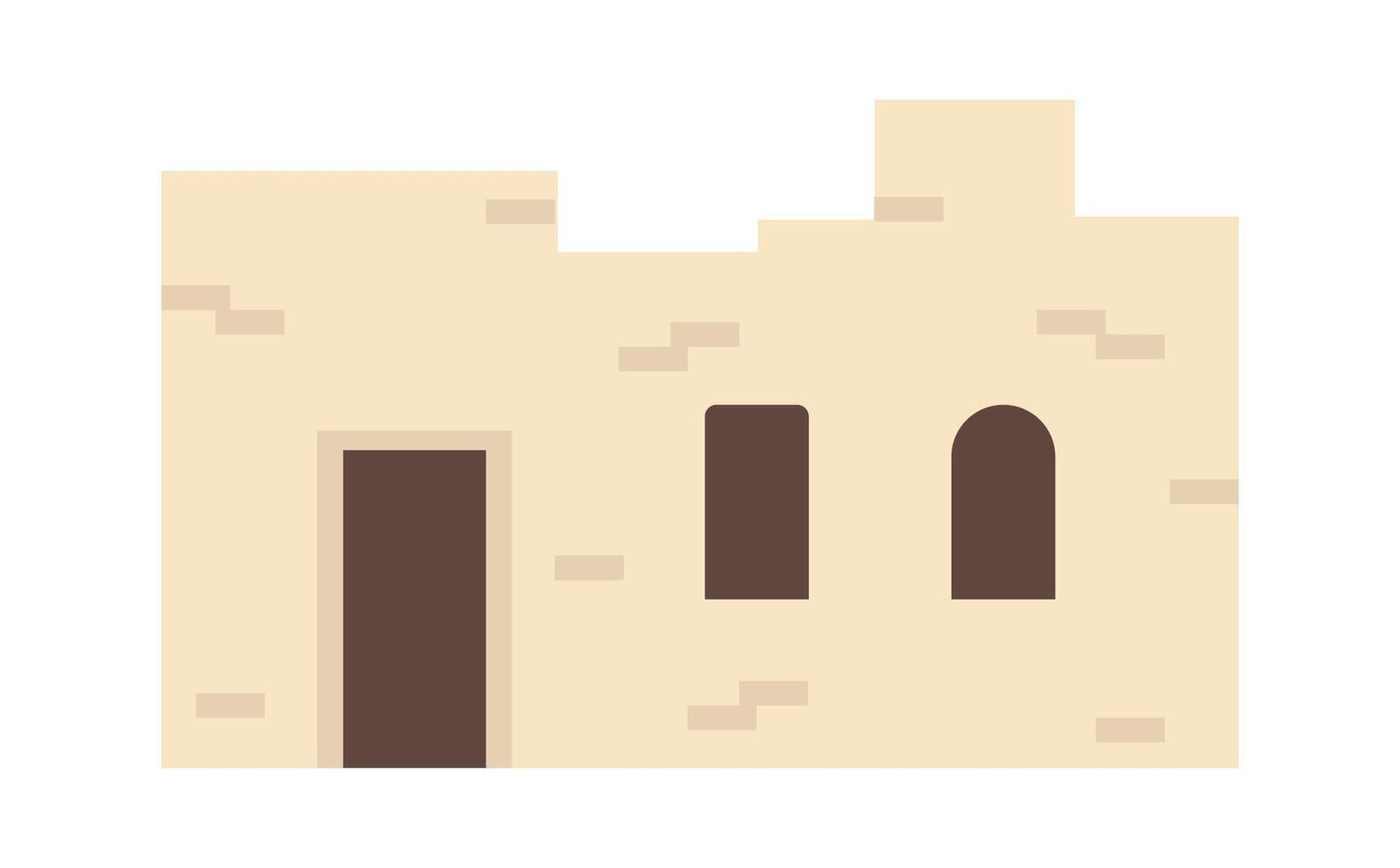 Cute house flat icon Comfortable building Flat Illustration Icon vector