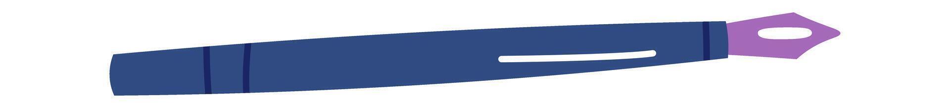 Ink pen flat icon Office supplies vector