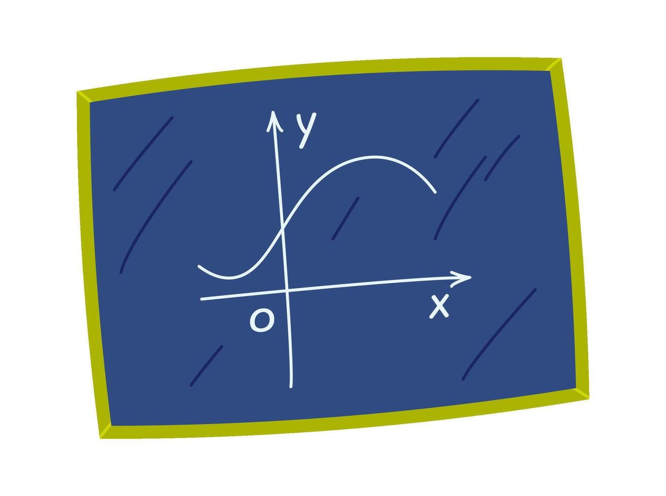School board flat icon Math lesson vector