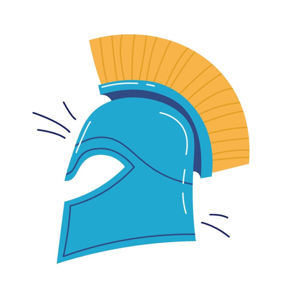 Knight helmet flat icon History lesson element vector
