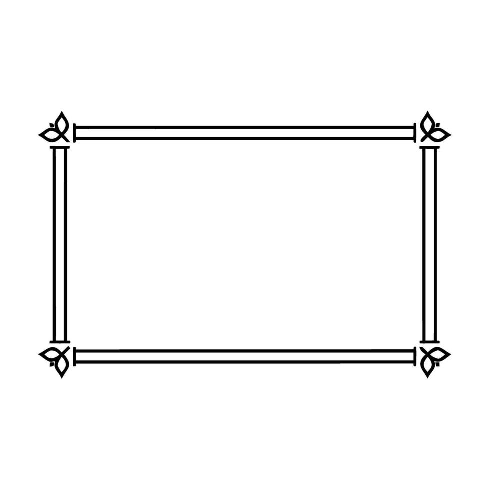 A black and white drawing of a frame vector