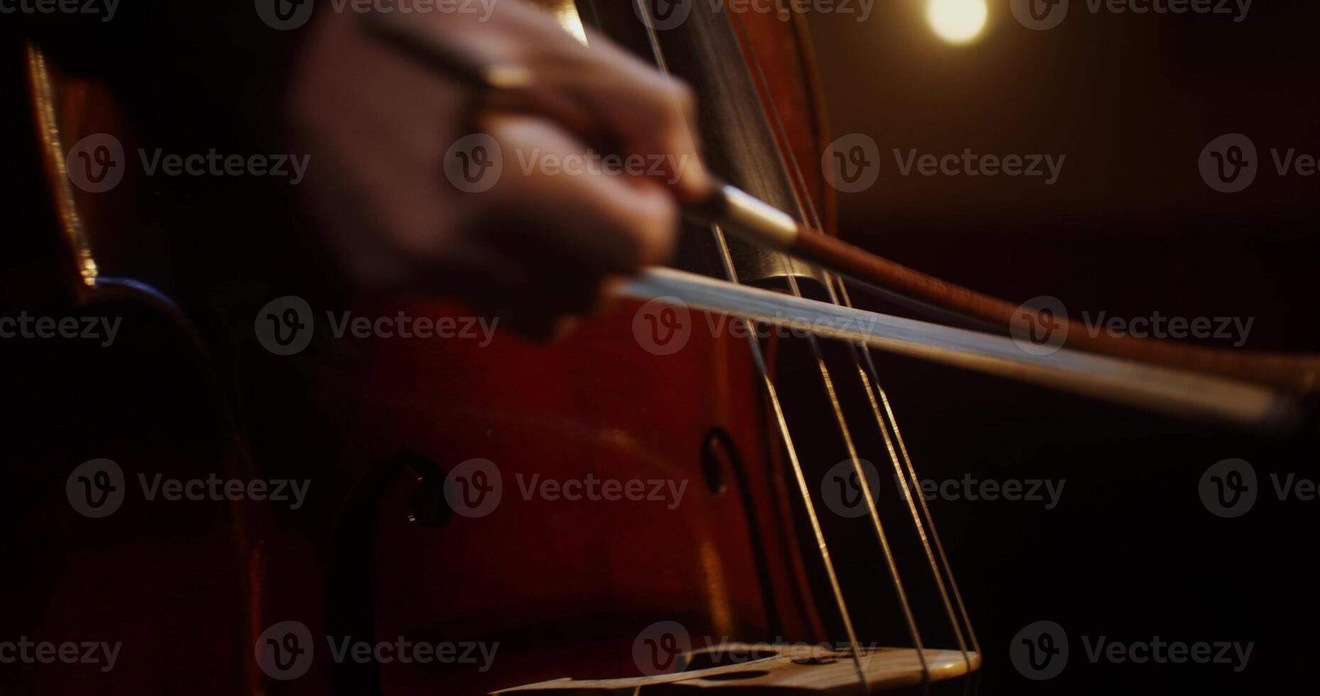 A close up of a cello player's hands photo