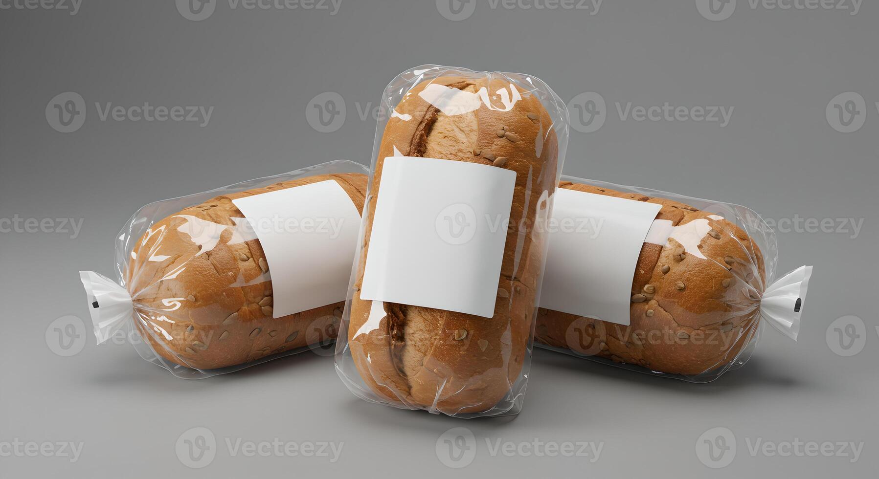 Design Logo Mockup on Loaves of Packaged Bread 1 photo