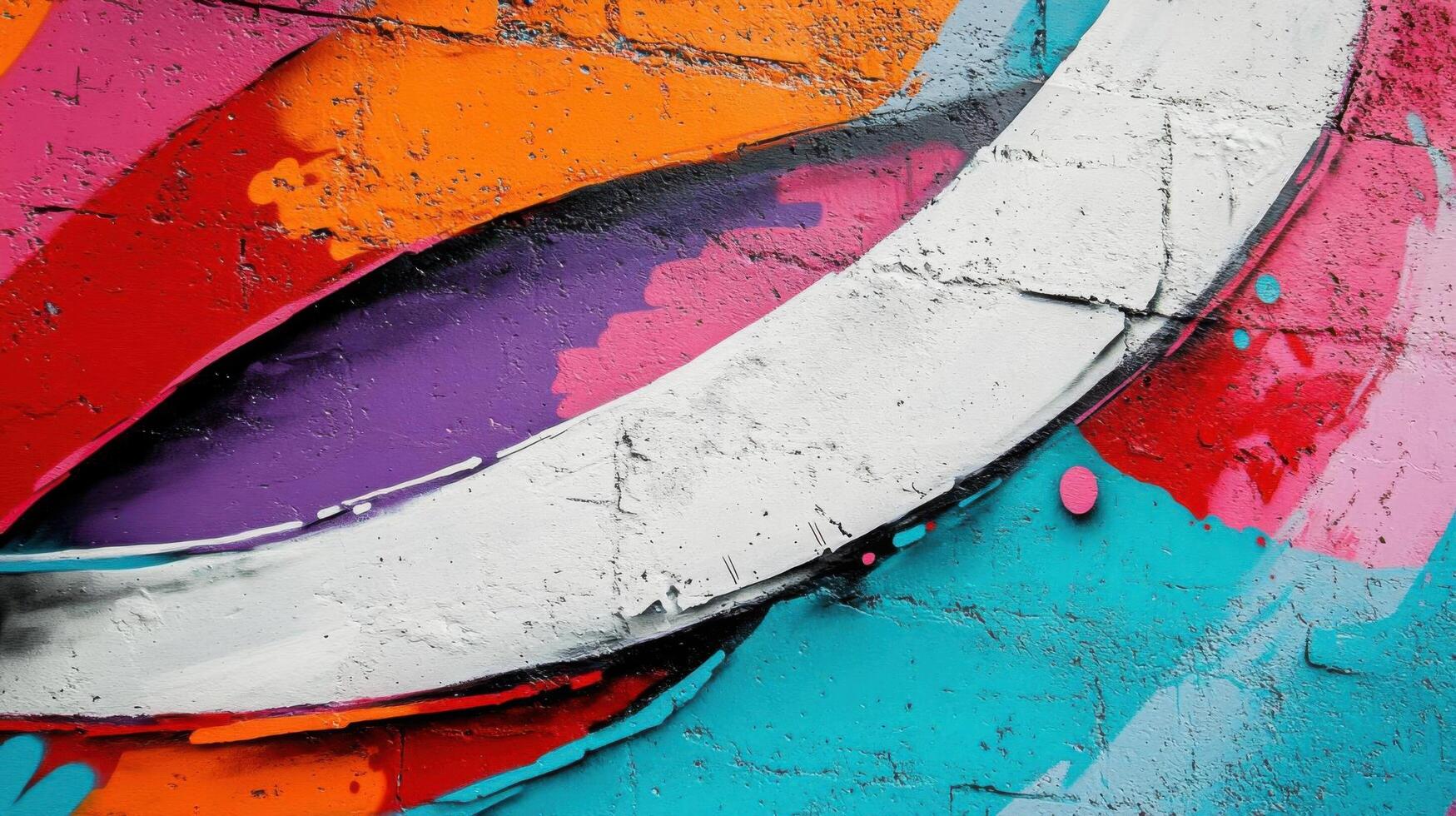 Colorful graffiti on the wall. Street art concept. Abstract background for design. photo