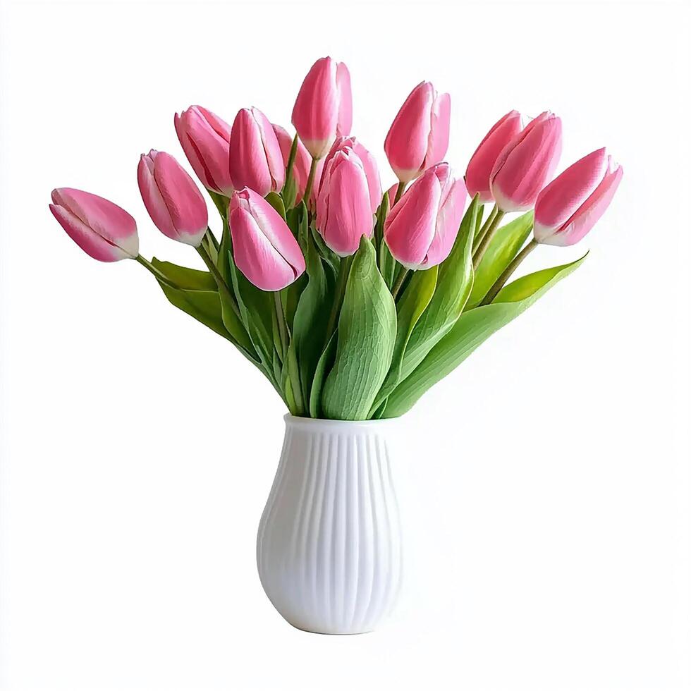 Elegant floral shape isolated on white photo