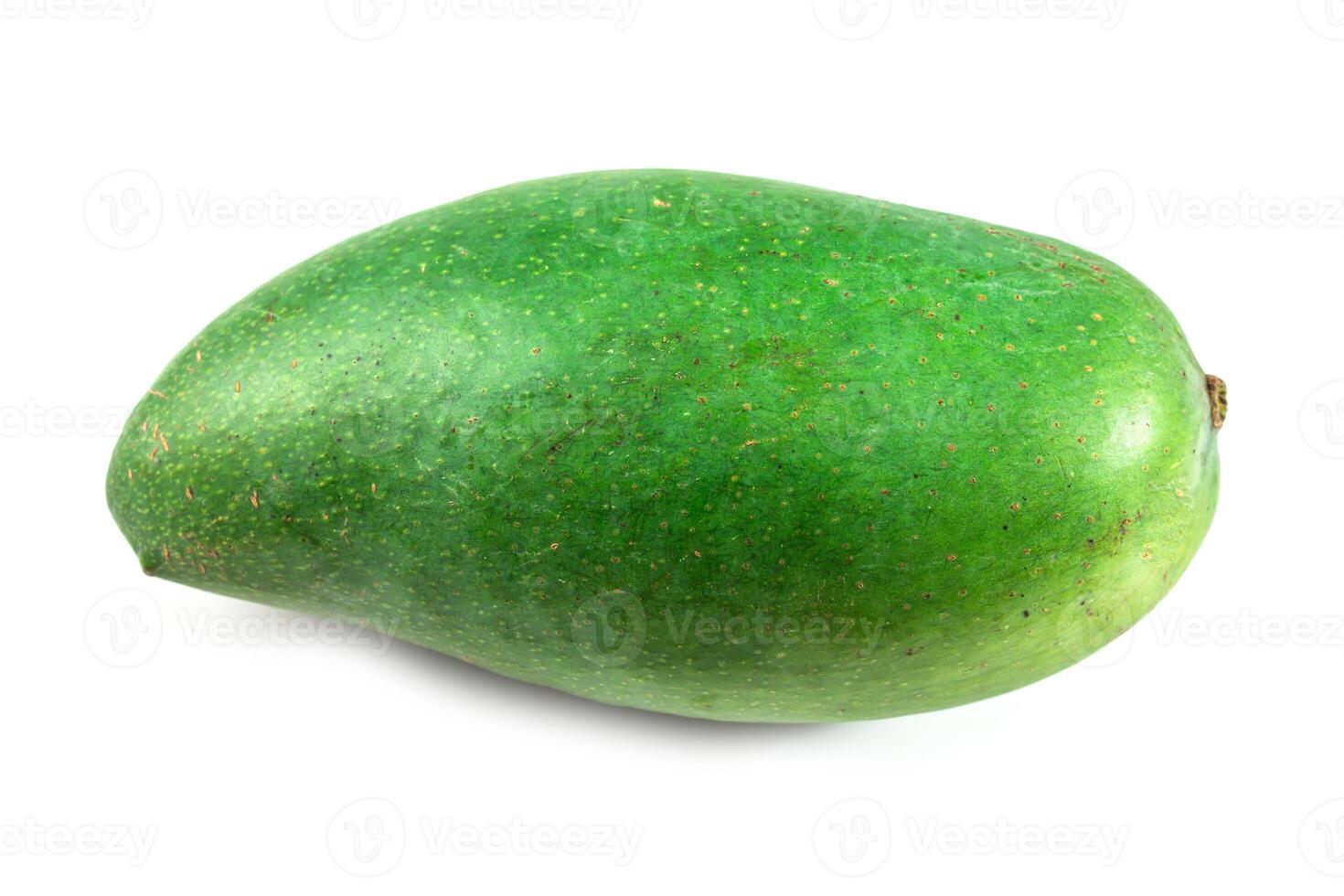 A green mango on a white background photo