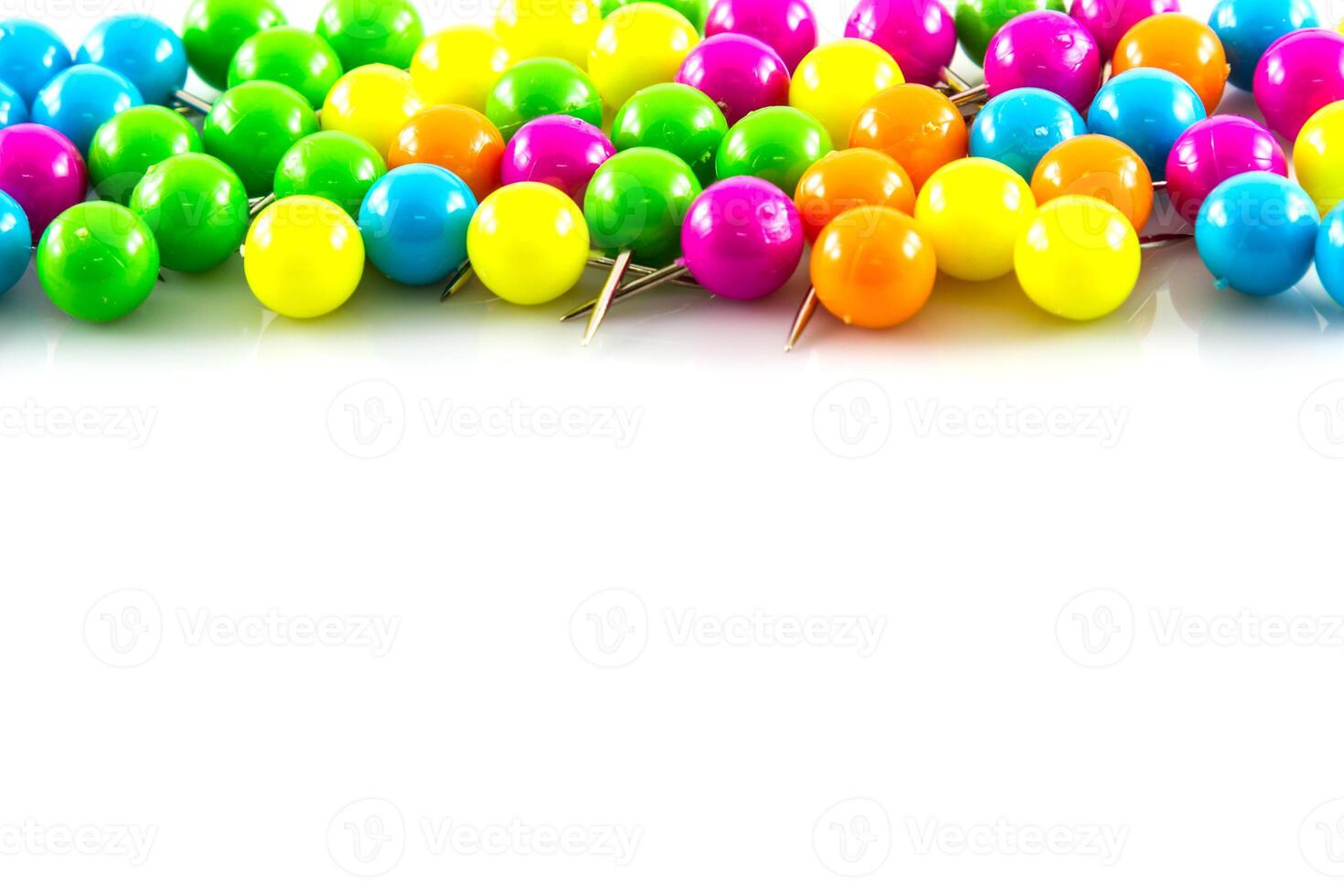 Colorful easter eggs on white background photo