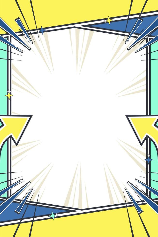 Colorful Pop Comic Blank Design Ideal for Learning Materials, Youth Campaigns, and Printable Resources vector