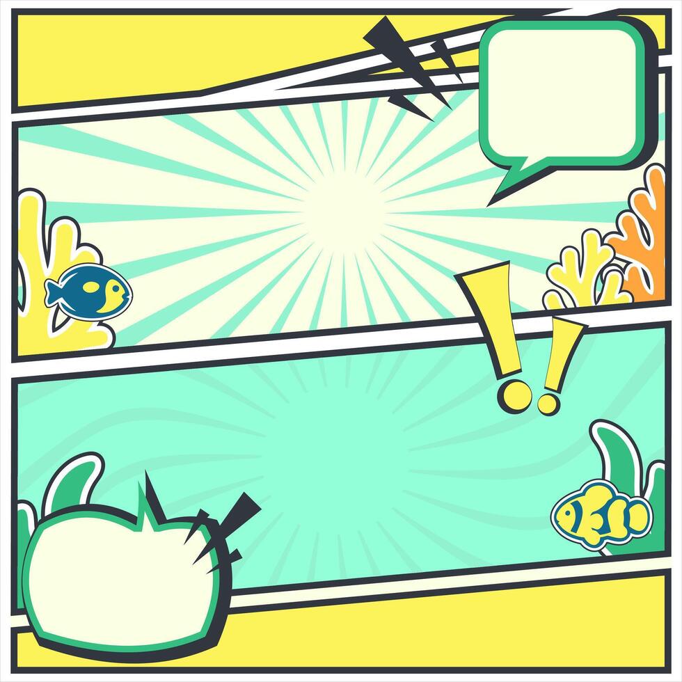 Cartoon Style Blank Comic Strip for Fun School Projects, Communication Graphics, and Media Templates vector