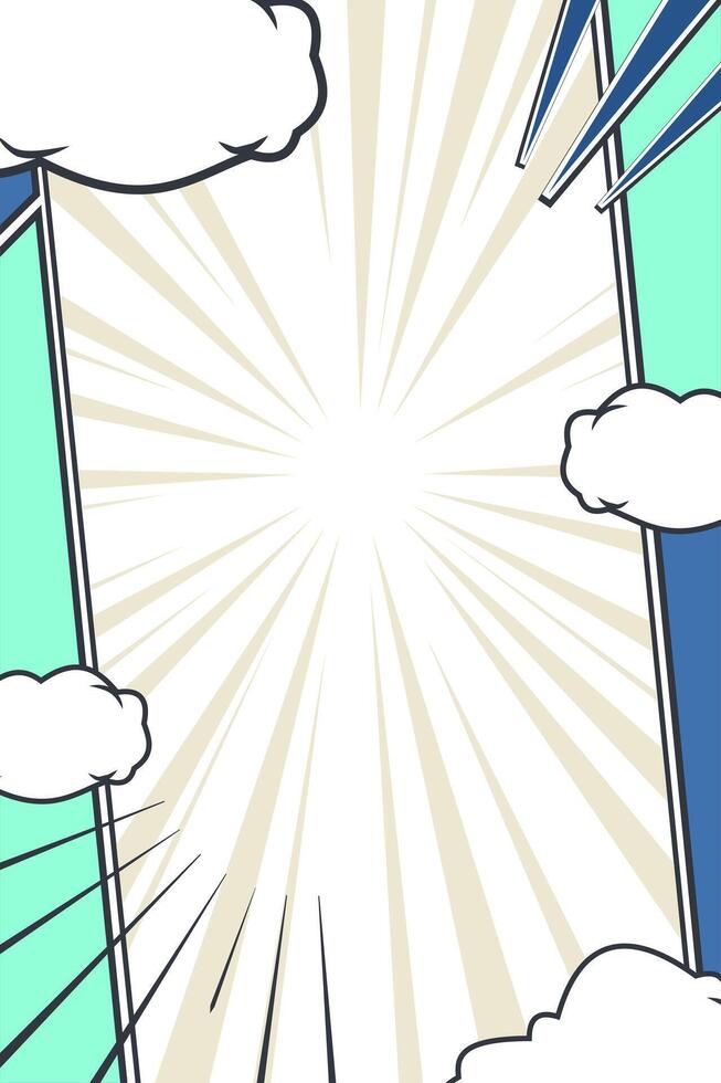 Bright and Fun Comic Blank Template for Educational Posters, Storytelling Designs, and Kids Media Projects vector