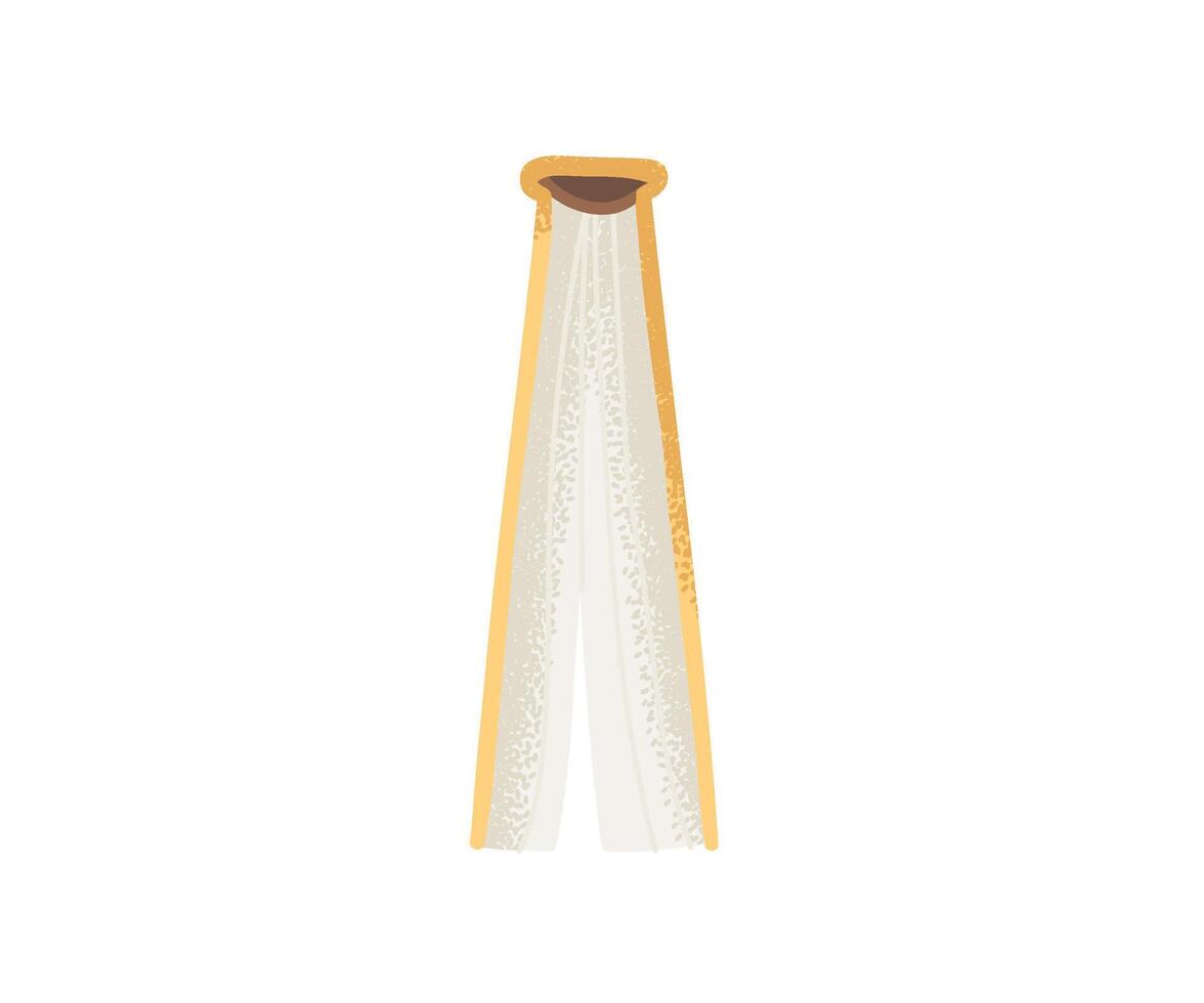 Single tall book with minimalistic design and warm color palette. Perfect for bookshops, reading, or minimalist illustrations. vector