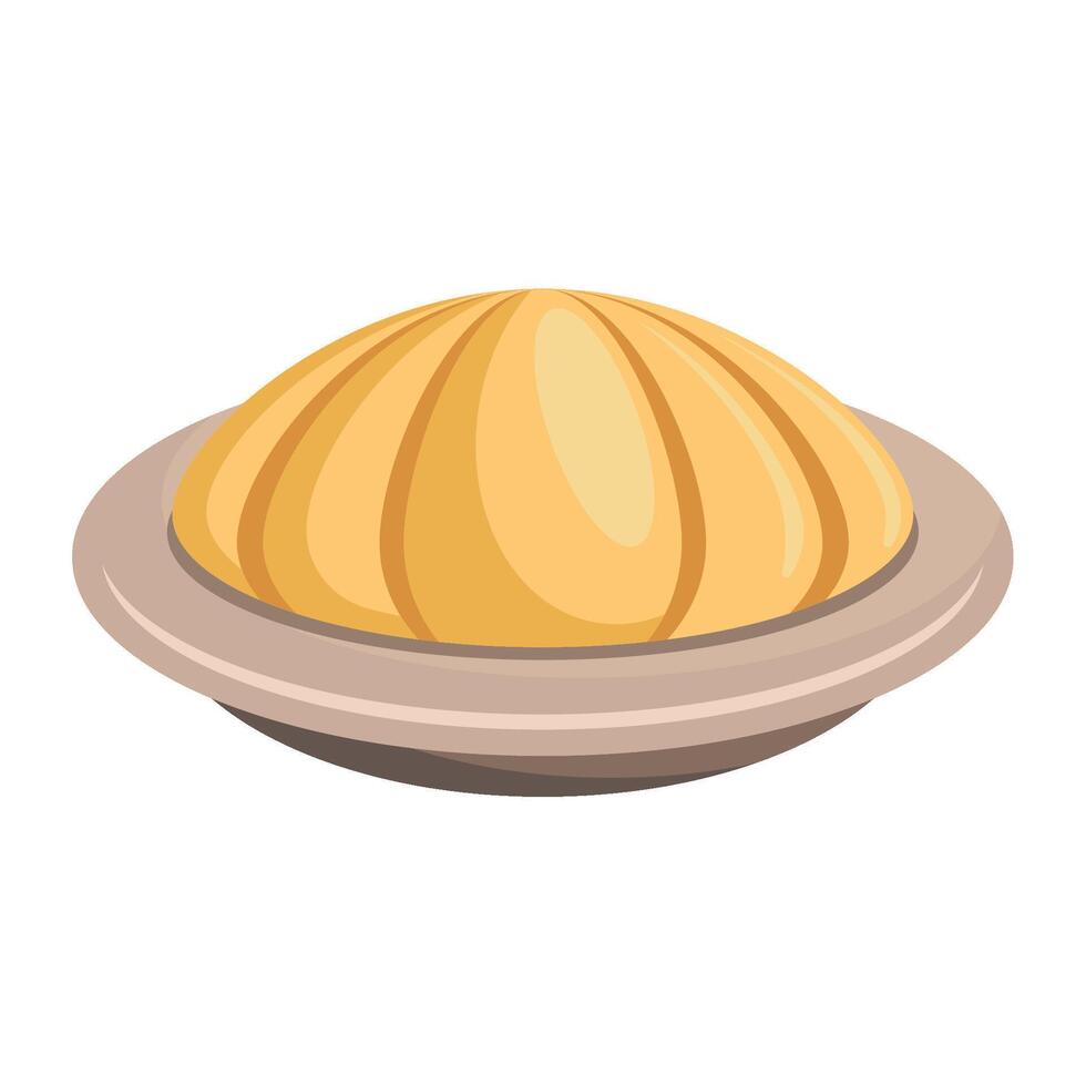 Freshly Baked Bread Bun Icon vector