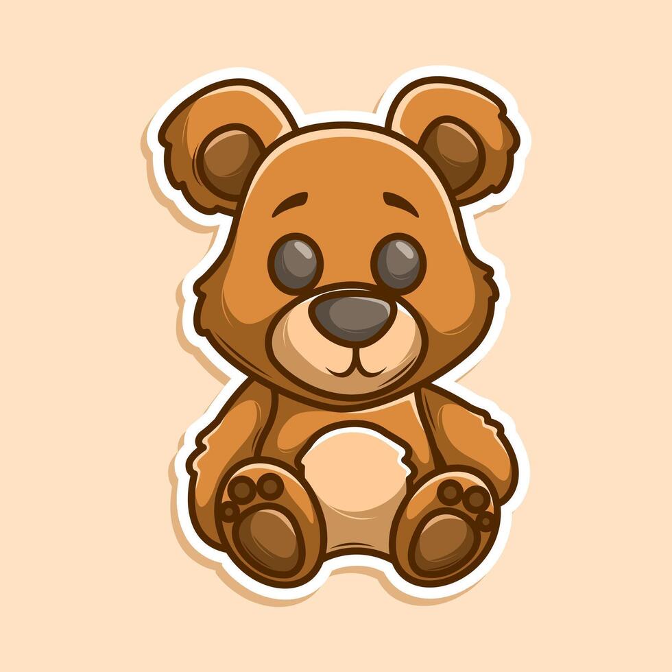 cartoon teddy bear illustration vector