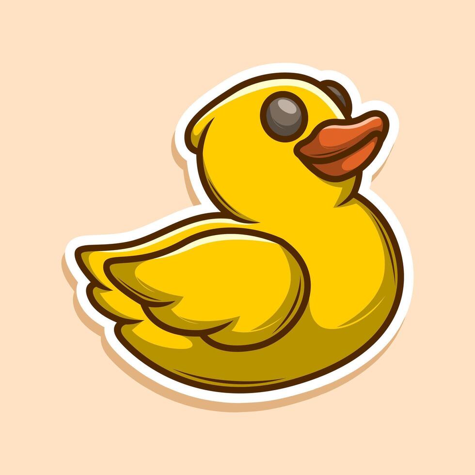 Yellow rubber duck illustration vector