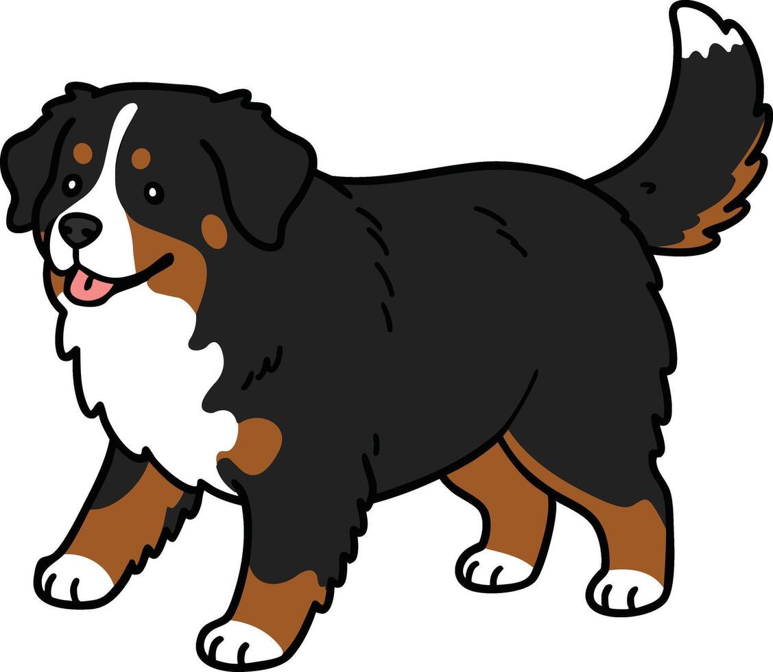 Charming Bernese Mountain Dog Art - Perfect for Pet Lovers vector