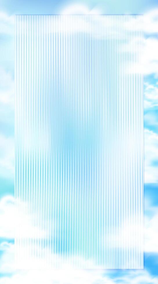 Dreamy sky design featuring a combination of semi-circular and circular glass distortion effects, adding a modern and aesthetic touch. vector