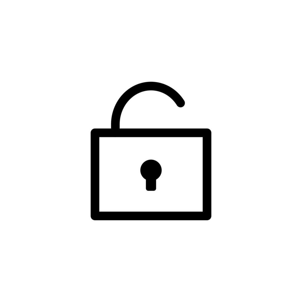 Icon User Interface Unlock Vectors Outline Style