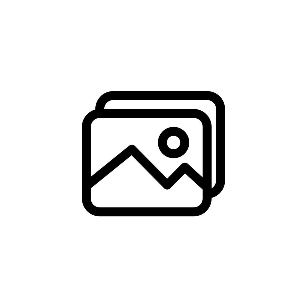 Icon User Interface Picture Vectors Outline Style