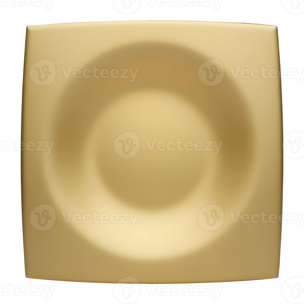 Serene golden concave form with an elegant smooth minimalist design png
