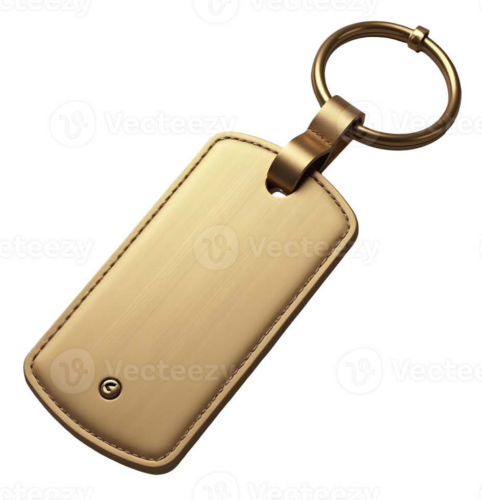 Valued golden keychain, sleek and polished, ready for your cherished keys png