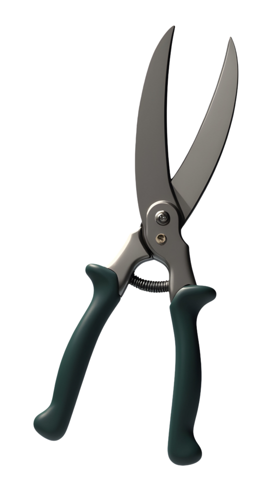 Sharp pruner shear, useful gardening tool for cutting and trimming plants png