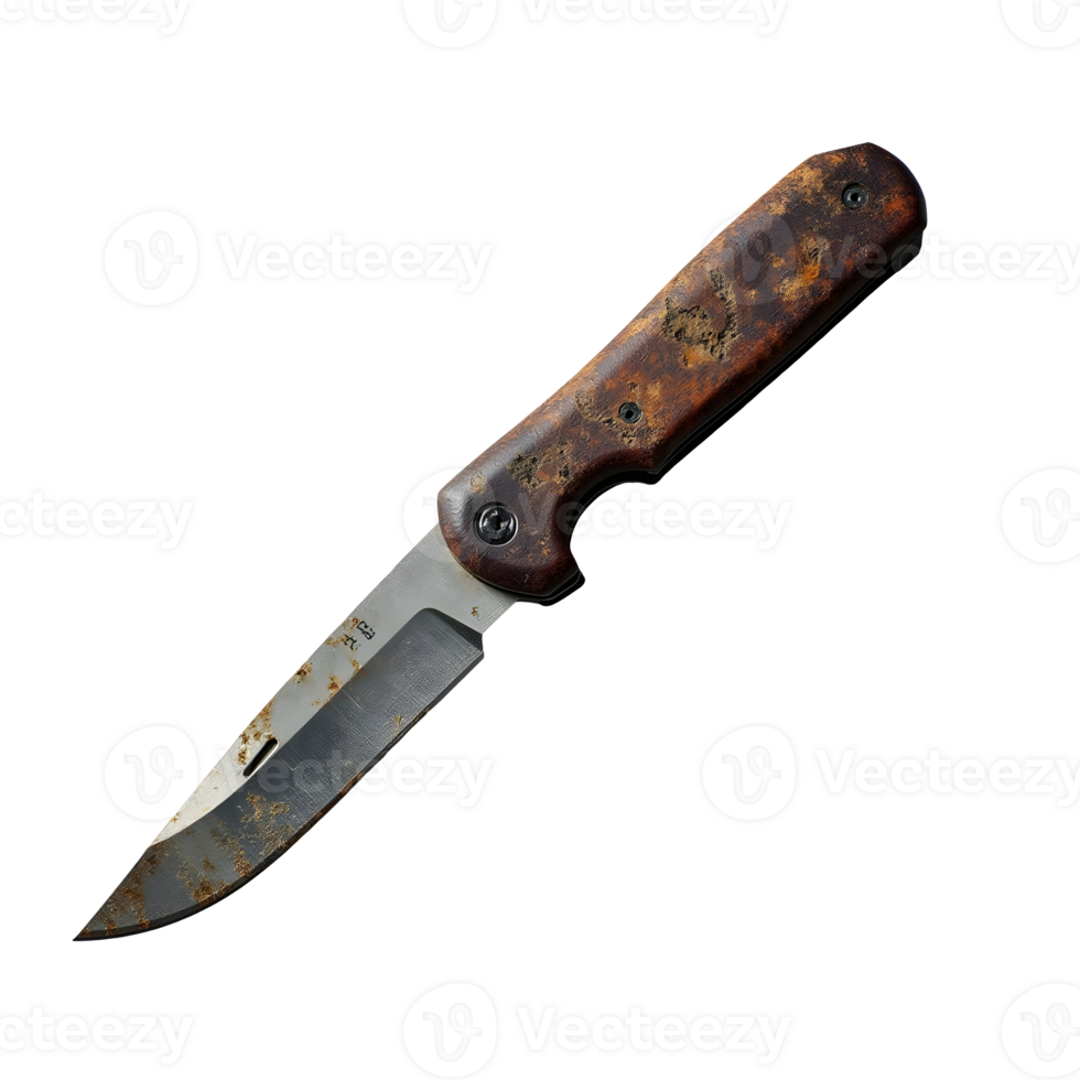 AgedFoldingBlade shows experience with its patina png
