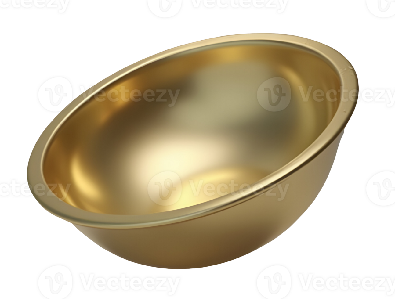 Golden bowl shines, feeling luxurious and refined in its simplicity png
