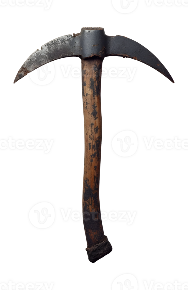 Ancient Ice Axe looks weathered, rough png