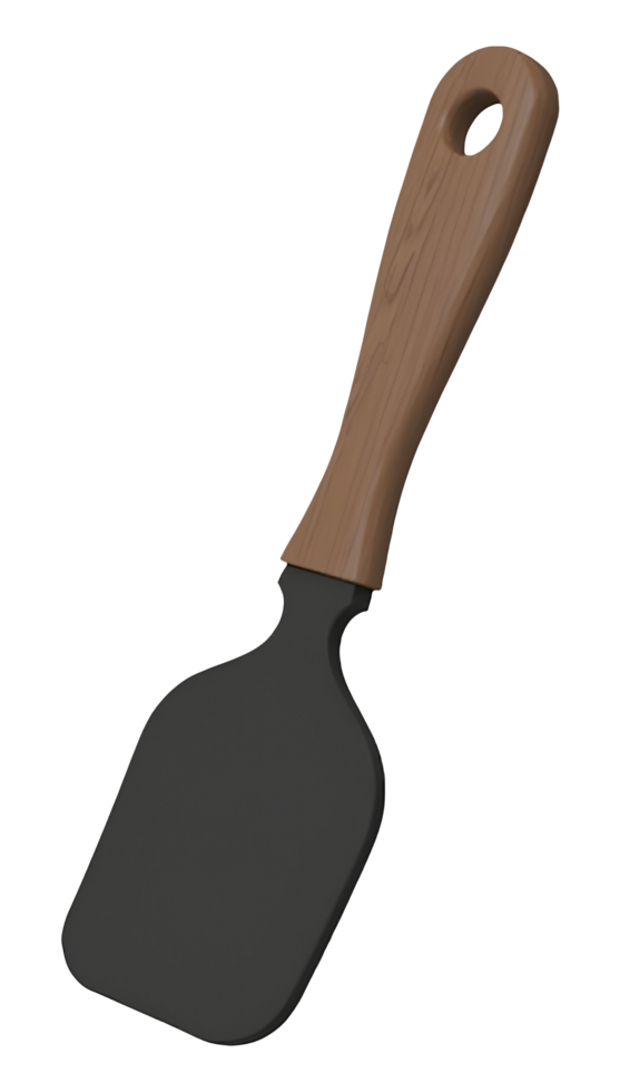 Wooden spatula looks simple and inviting for cooking experience png