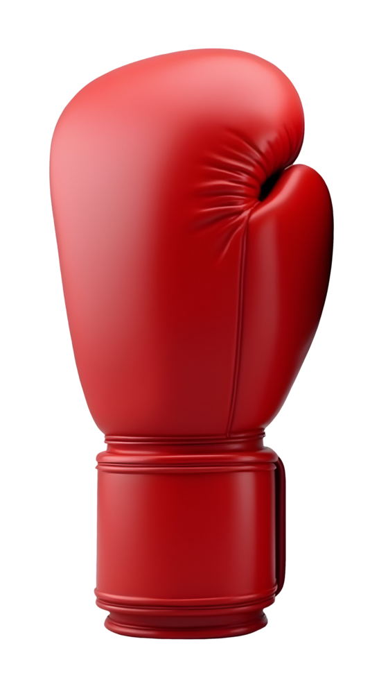 Red boxing glove exudes power and readiness png