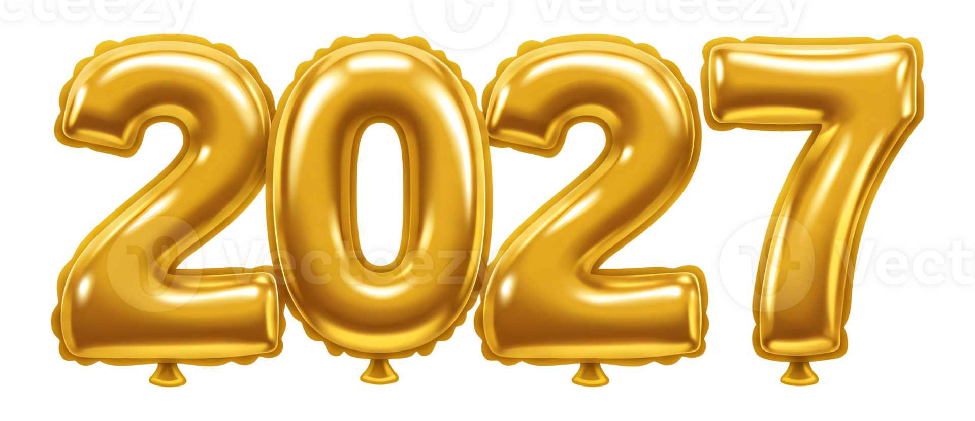 Gold Balloons 2027 New Year's Celebration png