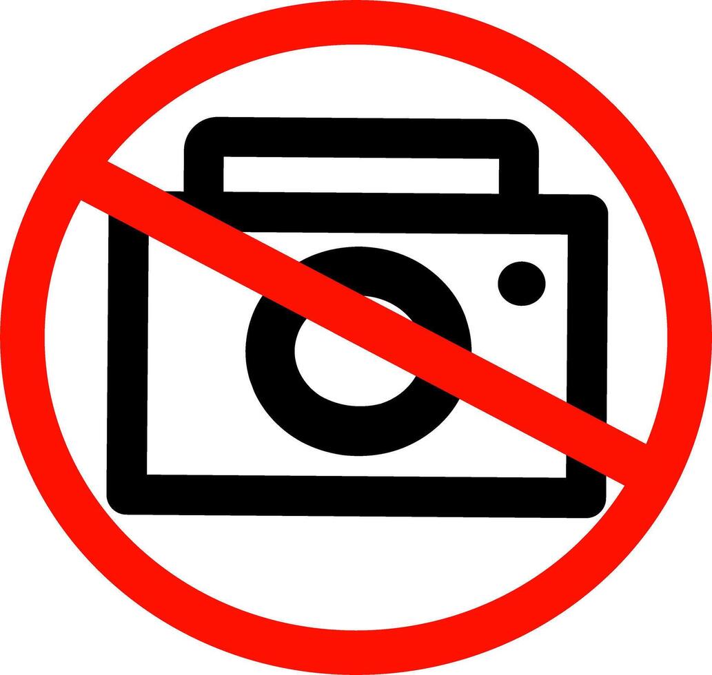 No cameras allowed sign. No Photo prohibition sign symbol icon. , photo, phone, prohibited logo pictogram. illustration. vector